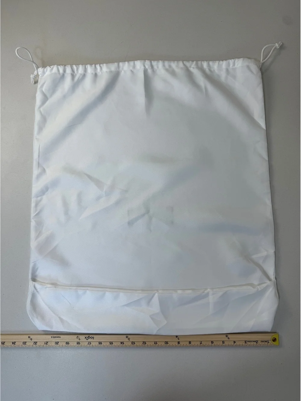 Away White Drawstring Dust Bag for Luggage